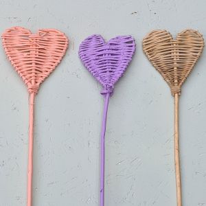 Sticks valentine hearts pastel